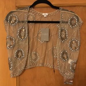 Anthropologie Sparkle Shrug